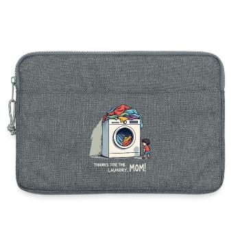 Thanks for the laundry, mom ! - Laptop bag 13" - heather grey - Front