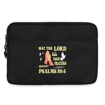 Psalm 20:5 May the Lord... - Laptop bag 13" - black - Front