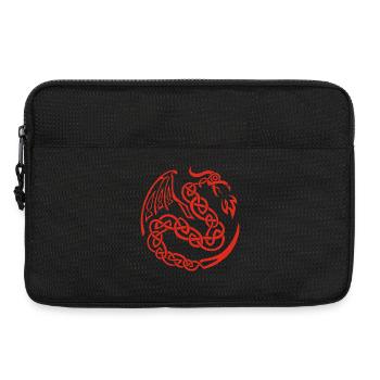 Roter keltischer Drache - Laptoptasche 13" - Schwarz - Vorne