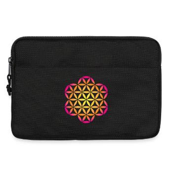 Fleur de Vie Dégradé Namaste om spirituell - Sacoche pour ordinateur portable 13 pouces - noir - Devant