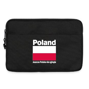 Drapeau de la Pologne avec slogan patriotique - Sacoche pour ordinateur portable 13 pouces - noir - Devant