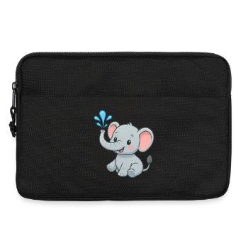 Niedlicher Elefantenfreund mit WasserSpritz - Laptoptasche 13" - Schwarz - Vorne