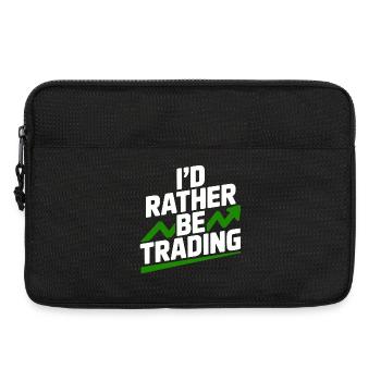 Je préfère faire du trading - Sacoche pour ordinateur portable 13 pouces - noir - Devant