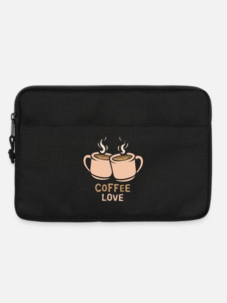 Coffee Love Kaffeetassen - Laptoptasche 13" - Schwarz