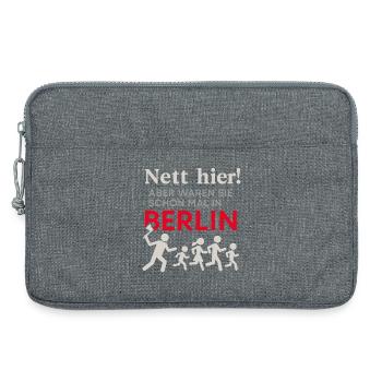 Nice here – but have you ever been to Berlin? - Laptop bag 13" - heather grey - Front