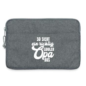 This is what a really cool grandpa looks like Compliment - Laptop bag 13" - heather grey - Front