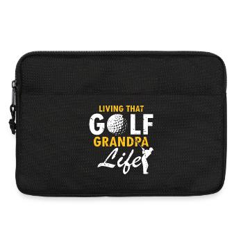 Living That Golf Grandpa Life Funny Senior Style - Laptoptasche 13" - Schwarz - Vorne
