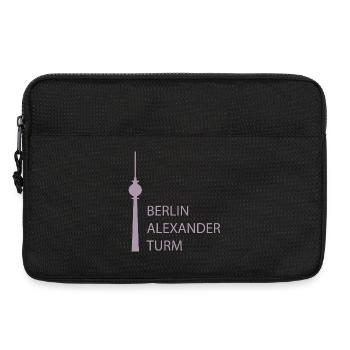 Drôle de tour de télévision de Berlin Parodie Minimal - Sacoche pour ordinateur portable 13 pouces - noir - Devant