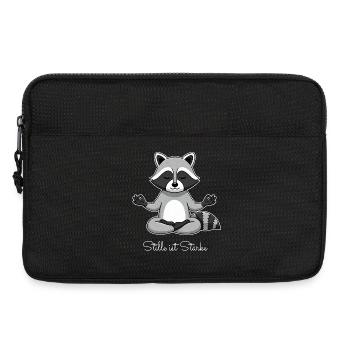 Méditation du raton laveur Le silence est la force Yoga - Sacoche pour ordinateur portable 13 pouces - noir - Devant