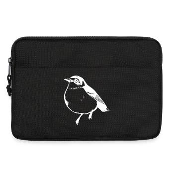 Bird white - Laptop bag 13" - black - Front