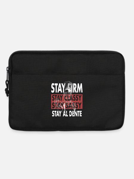 Stay Al Dente- Funny Sassy Chef - Laptop bag 13" - black