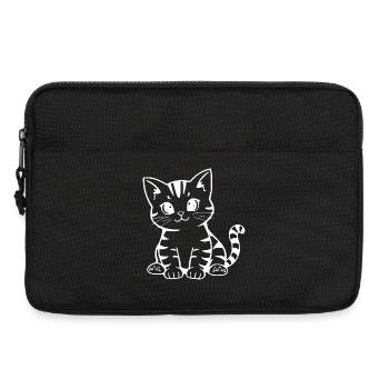süßes Katzen T-shirt Katzenshirt Geschenk  - Laptoptasche 13" - Schwarz - Vorne