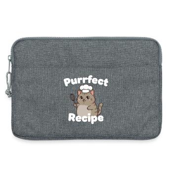 Purfect Recipe Conception de cuisine pour chat - Sacoche pour ordinateur portable 13 pouces - gris chiné - Devant