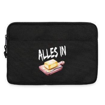 Alles In Butter Lustiges Motiv - Laptoptasche 13" - Schwarz - Vorne