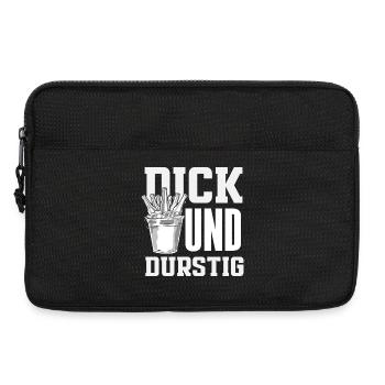 Lustiges Vatertag Geschenk Papa Bier - Laptoptasche 13" - Schwarz - Vorne