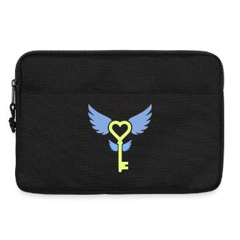 Clé du cœur | Symbole de l’amour et de la romance - Sacoche pour ordinateur portable 13 pouces - noir - Devant