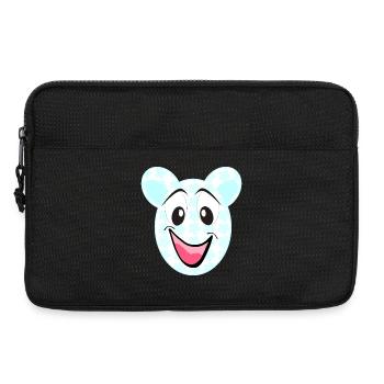 Smiling bear with floral pattern - Laptop bag 13" - black - Front