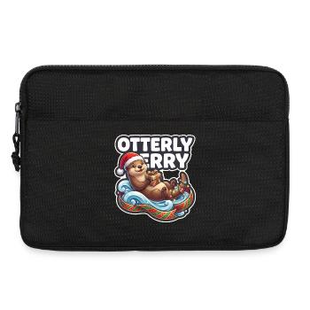 Otterly Merry Weihnachtsotter - Laptoptasche 13" - Schwarz - Vorne