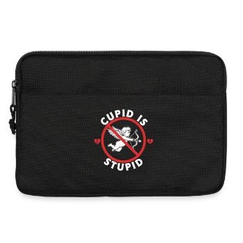 Amor ist dumm. Hass auf Valentinstag. Anti-Valenti - Laptoptasche 13" - Schwarz - Vorne