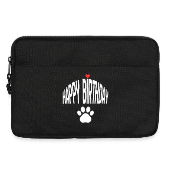 Joyeux anniversaire chien - Sacoche pour ordinateur portable 13 pouces - noir - Devant