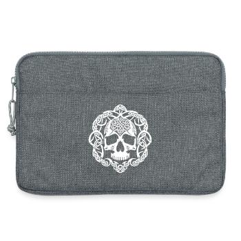 Nœud du Crâne Celtique - Sacoche pour ordinateur portable 13 pouces - gris chiné - Devant