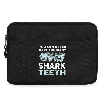 Shark Teeth Haie Zahn Hai Zähne - Laptoptasche 13" - Schwarz - Vorne