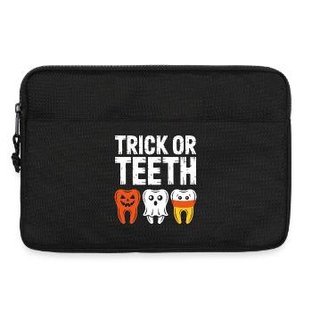 Trick oder Teeth Halloween-Trio - Laptoptasche 13" - Schwarz - Vorne