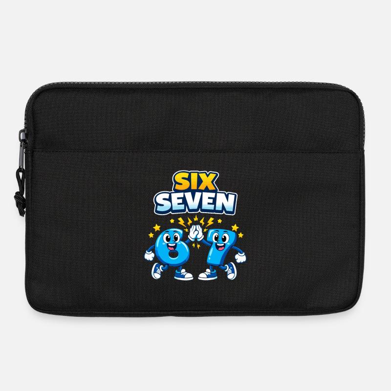 zahl 67 six seven - 6 7 meme - Laptoptasche 13" - Schwarz
