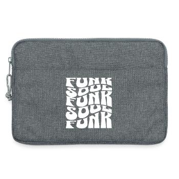 Funk et Soul Musique Typographie Audacieuse - Sacoche pour ordinateur portable 13 pouces - gris chiné - Devant