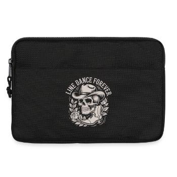 Schädel mit Cowboyhut Line Dance Forever - Laptoptasche 13" - Schwarz - Vorne