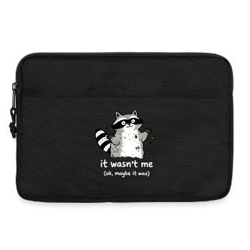 It Wasn’t Me Süßer Waschbär Spruch - Laptoptasche 13" - Schwarz - Vorne