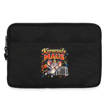 Karnevalsmaus Handball Geschenk Lustig Fasching - Laptoptasche 13" - Schwarz - Vorne
