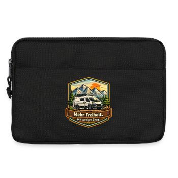 Camping-Mehr Freiheit-mit weniger Zeug-Camper - Laptoptasche 13" - Schwarz - Vorne