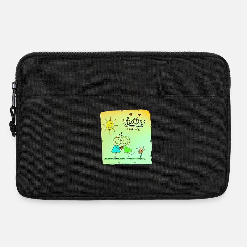 Gemeinsam Besser Zeichnung - Laptoptasche 13" - Schwarz