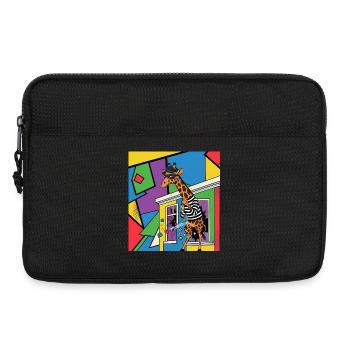 Giraffen-Diebstahl-Pop-Art - Laptoptasche 13" - Schwarz - Vorne
