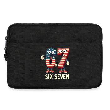 US Flag 67 Memes Six Seven - Laptoptasche 13" - Schwarz - Vorne