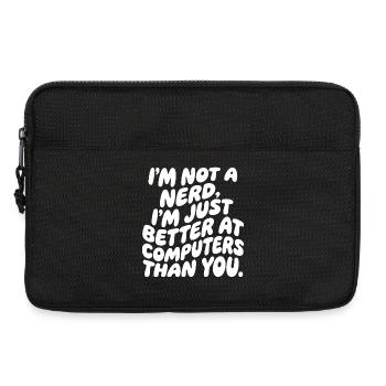 I'm not a nerd, just a computer professional - Laptop bag 13" - black - Front
