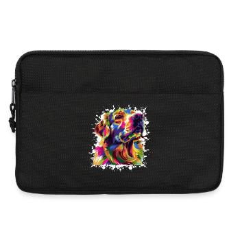 Dog Dog Art Graffiti - Laptop bag 13" - black - Front