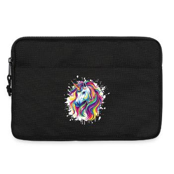  Einhorn Portrait Unicorn - Laptoptasche 13" - Schwarz - Vorne