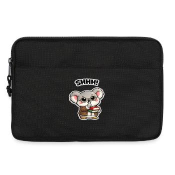 Silent koala with books - Laptop bag 13" - black - Front