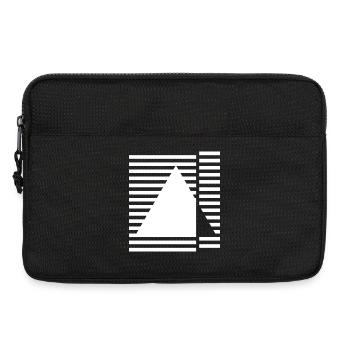 Geometric triangle Bauhaus inspired design - Laptop bag 13" - black - Front