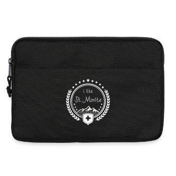 J’aime St. Moritz en Suisse - Sacoche pour ordinateur portable 13 pouces - noir - Devant