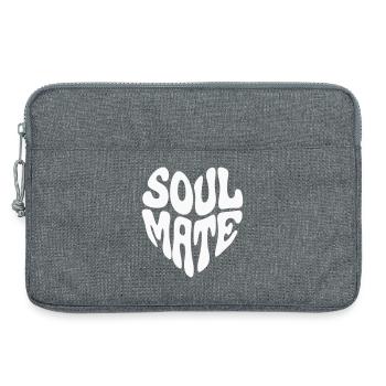 Soul Mate Retro Heart – Anpassbare Farbe - Laptoptasche 13" - Grau meliert - Vorne