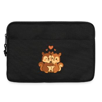 Eichhörnchen Paar Valentinstag - Laptoptasche 13" - Schwarz - Vorne