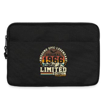 1966 Jahrgang 60. Geburtstag Geschenk Retro  - Laptoptasche 13" - Schwarz - Vorne
