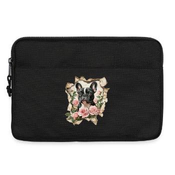 Französische Bulldogge - Laptoptasche 13" - Schwarz - Vorne