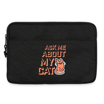Demandez-moi pour mon chat Chat Amour des animaux Animaux - Sacoche pour ordinateur portable 13 pouces - noir - Devant