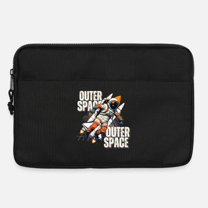 Astronaut in rocket jump - Laptop bag 13" - black
