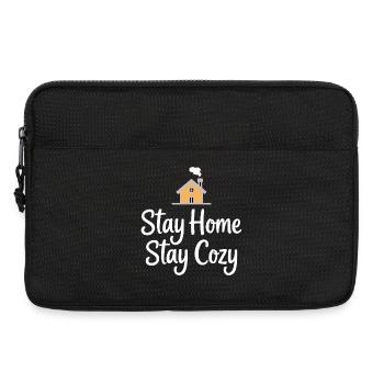 Stay Home Stay Cozy House Coziness - Laptop bag 13" - black - Front