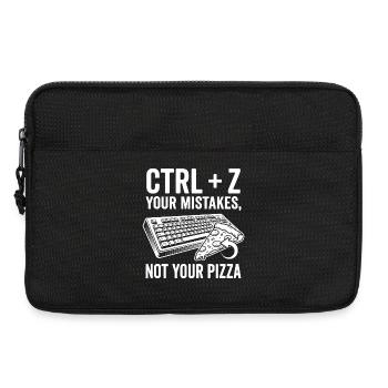 Ctrl + Z Tes erreurs Pas Pizza - Sacoche pour ordinateur portable 13 pouces - noir - Devant
